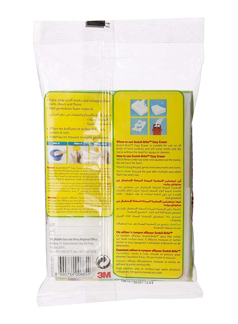Scotch Brite Easy Erasing Pad, Magic Pad easily removes a variety of stains and marks. 3 Packs ( 6 Pcs ) - Image 5