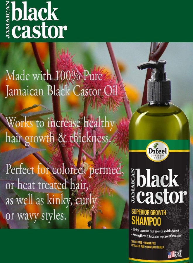 Difeel Superior Growth Jamaican Black Castor Shampoo 12 oz. - Sulfate Free Shampoo made with Natural Ingredients - Image 2