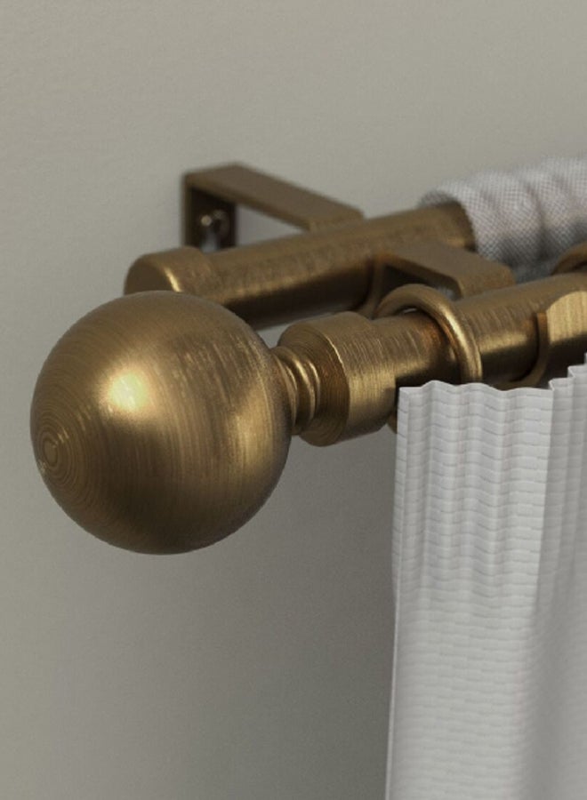 Micasa Finely Crafted Classic Stylish Extendable Ball Curtain Rod Gold 160-310 cm SACO.MP.DOUB.160310.PL - Image 2
