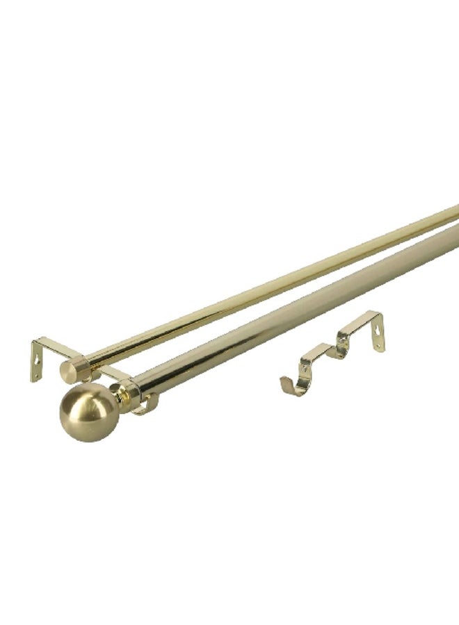 Micasa Finely Crafted Classic Stylish Extendable Ball Curtain Rod Gold 160-310 cm SACO.MP.DOUB.160310.PL - Image 1