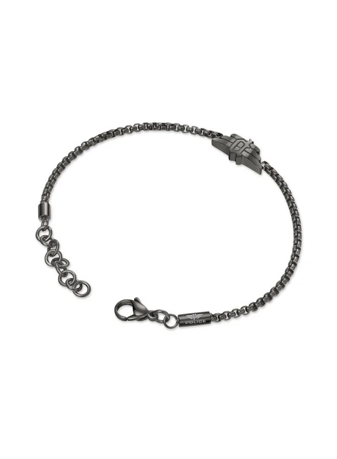 POLICE Revelry Gray Wing Logo Motif Bracelet For MenPEAGB0033303