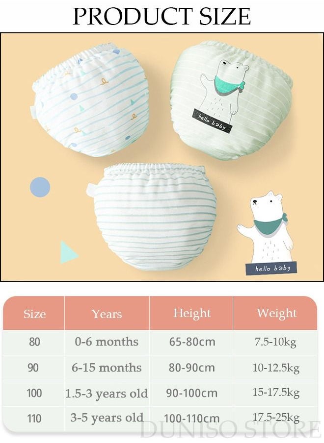 DUNISO - 3 Pack Children's  Briefs Set Kid's Cotton Underwear Short Briefs Breathable and Soft Underpants with High Elastic Waistband Soft Little Boy Pants - Image 1