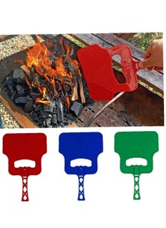 PAMEER 2-Set Handheld Manual Grill Fan Combustion-supporting Hand Crank Blower Flames Lighter Tool for Outdoor BBQ Grill Camping, BBQ Hand Fan Heat Resistant Plastic Barbecue Hand Fan BBQ Flame Blower  - Image 3