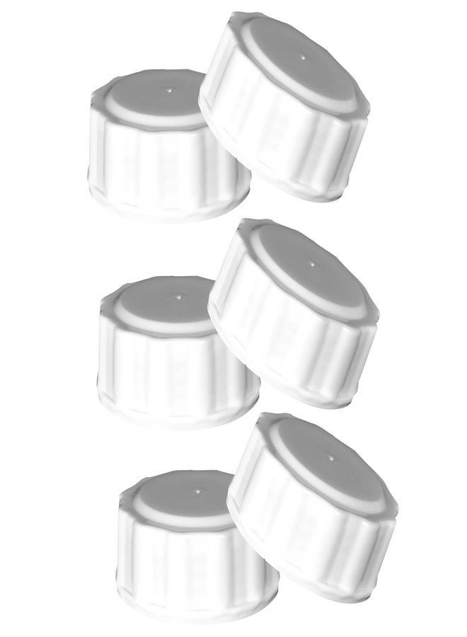 MOOMentaneous 6PCS Baby Bottle Solid Lid Screw Lids Aka Travel Caps Compatible with Avent Bottle Spectra Cimilre Bottle Sealing Ring and Sealing Disc(White) - Image 1