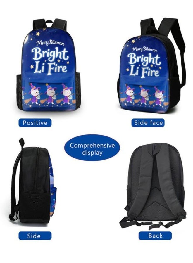 Bright Li Fire Three-piece set of cartoon bags, easily cope with various occasions (students, children, friends' outings, mountain climbing, schooling, etc.) | Backpack + hand-held + stationery bag | School season/holiday gifts - 65 - Image 3