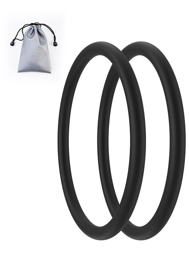 LJRN 2PCS Black Patella Band for Knee Pain Relief, Patellar Tendon Support Strap for Tennis, Running, Jumpers, Soccer, Basketball and Hiking, Breathable & Lightweight Patella Stabilizer Knee Strap Brace Support for Women and Men, Comes with Storage Bag - Image 1