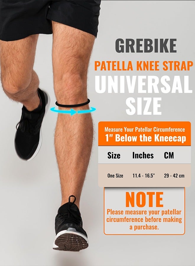 LJRN 2PCS Black Patella Band for Knee Pain Relief, Patellar Tendon Support Strap for Tennis, Running, Jumpers, Soccer, Basketball and Hiking, Breathable & Lightweight Patella Stabilizer Knee Strap Brace Support for Women and Men, Comes with Storage Bag - Image 5