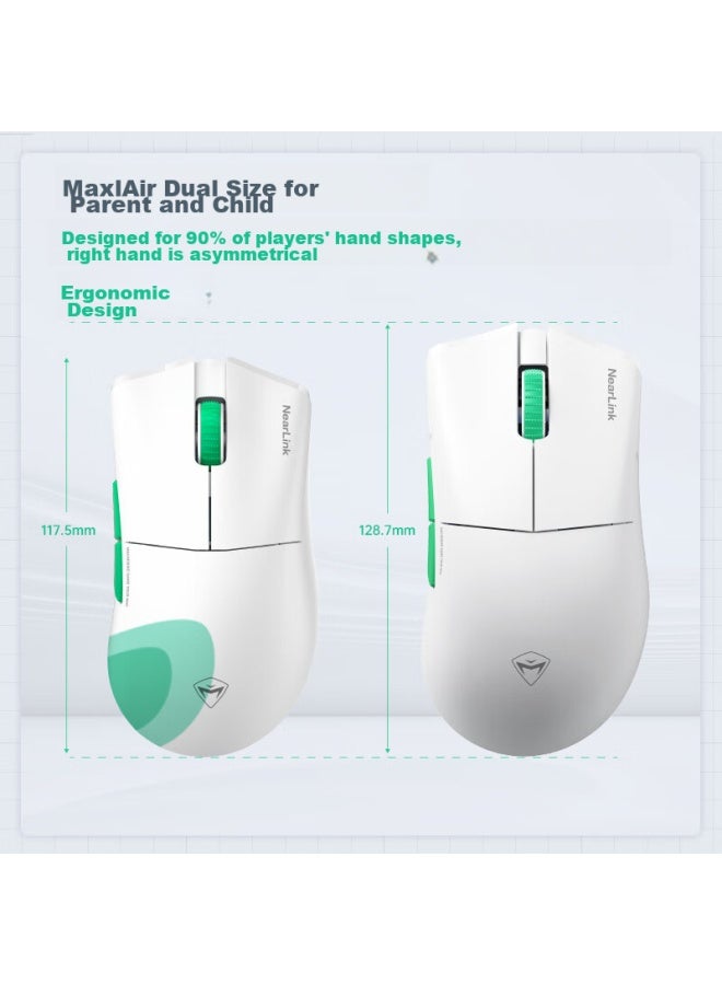 MACHENIKE Machenike L8max Large Hand Wired/bluetooth/usb Dual-mode Gaming Mouse, Lightweight 66g, Starlight Edition, Paw3395, Includes Charging Dock  - Image 5