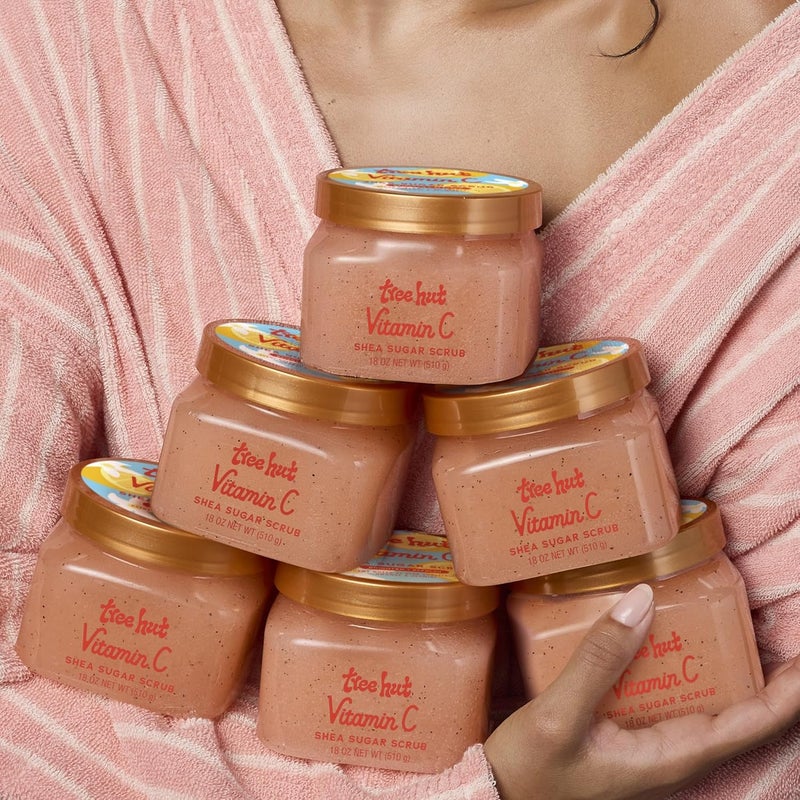 Treehut Vitamin C Shea Sugar Scrub, 18 oz, Ultra Hydrating and Exfoliating Scrub for Nourishing Essential Body Care - Image 4