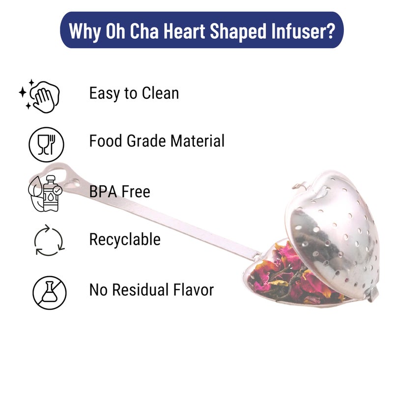 OH CHA - صندوق هدايا شاي متنوع مع مصفاة شاي | مجموعة هدايا شاي مع 6 نكهات ومصفاة شاي من الفولاذ المقاوم للصدأ | علبة هدايا شاي صحية غريبة | هدية زفاف | هدية ذكرى | هدية عيد ميلاد - Image 5