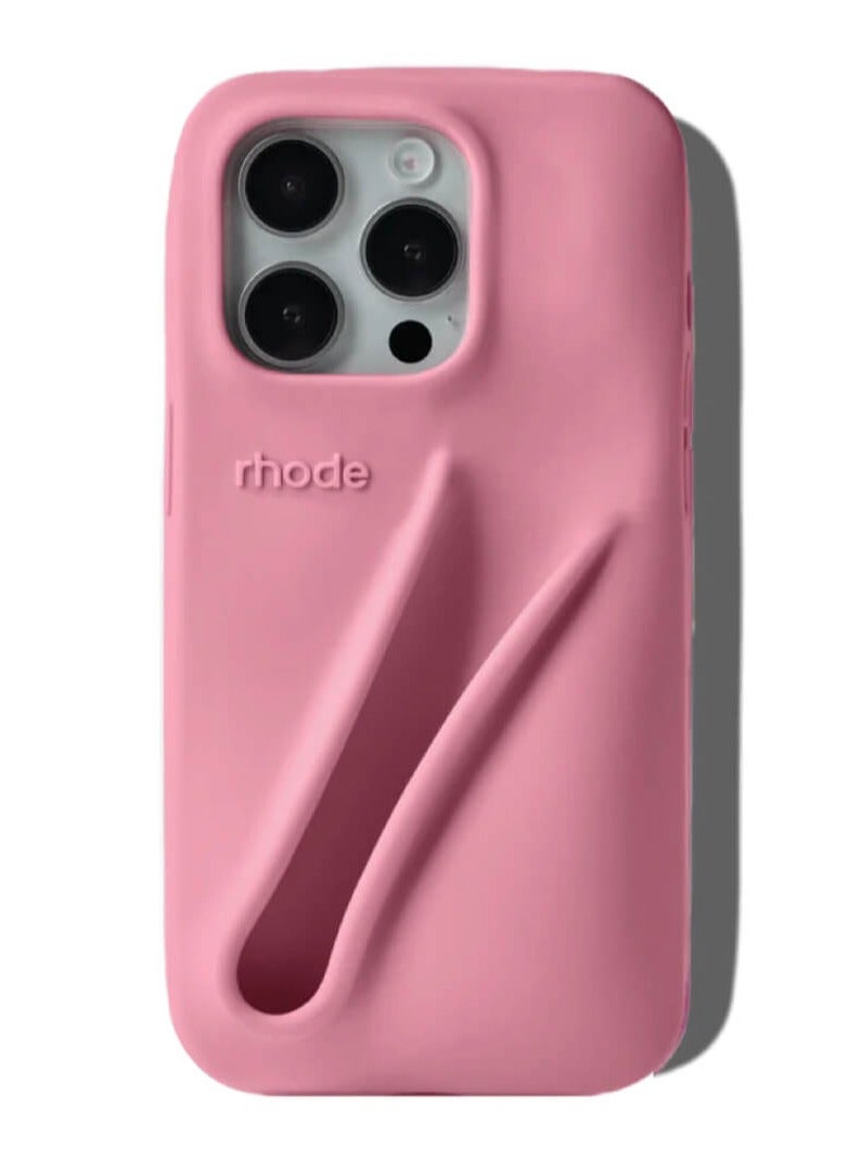 Rhode iPhone 15 plus Case with Lip Gloss ,Mobile phone case Lipstick Set(Ribbon), Shockproof, scratch-resistant, portable, Rhode Applicable to iPhone 15 plus - Image 3
