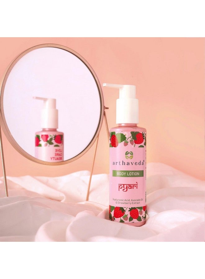 Arthaveda Body Lotion (Pyari) with Hyaluronic Acid, Avocado Oil & Strawberry Extract for Deep Nourishment | 200 ml - Image 1