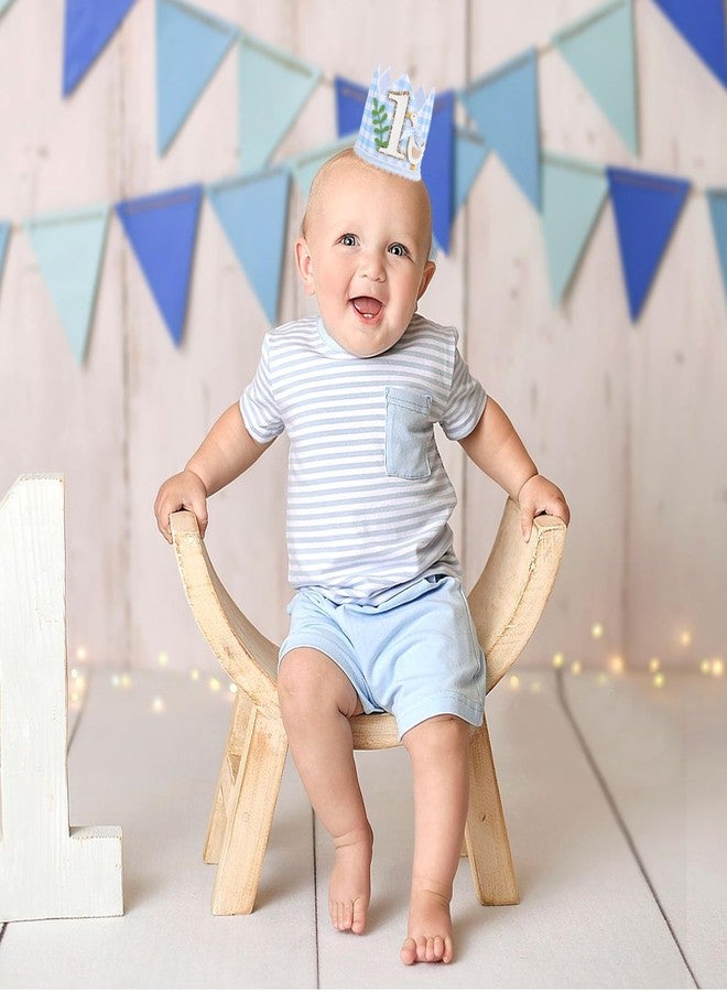 YOUAME One Silly Goose Birthday Crown - Silly Goose First Birthday Decorations, Blue Gingham 1st Birthday Hat For Boys, First Birthday Cake Smash Photo Props - Image 4