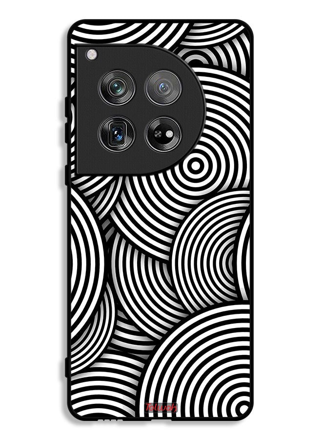 Tolwak OnePlus 12 Protective Case Cover Circles Illusion Pattern - Image 1
