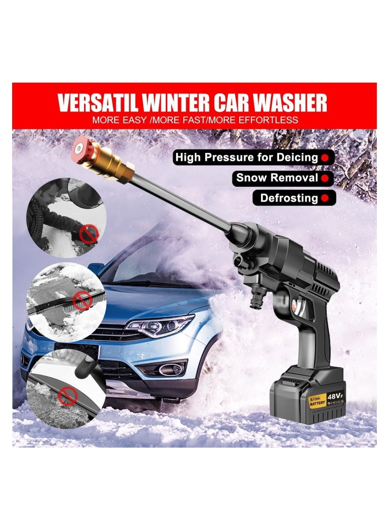48V 25000mAh 30Bar Cordless High Pressure Car Washer with Nozzles Water Gun Set Garden Cleaning Jet Washing Machine Multi Purpose With Uk 3 Pin Adapter - Image 3
