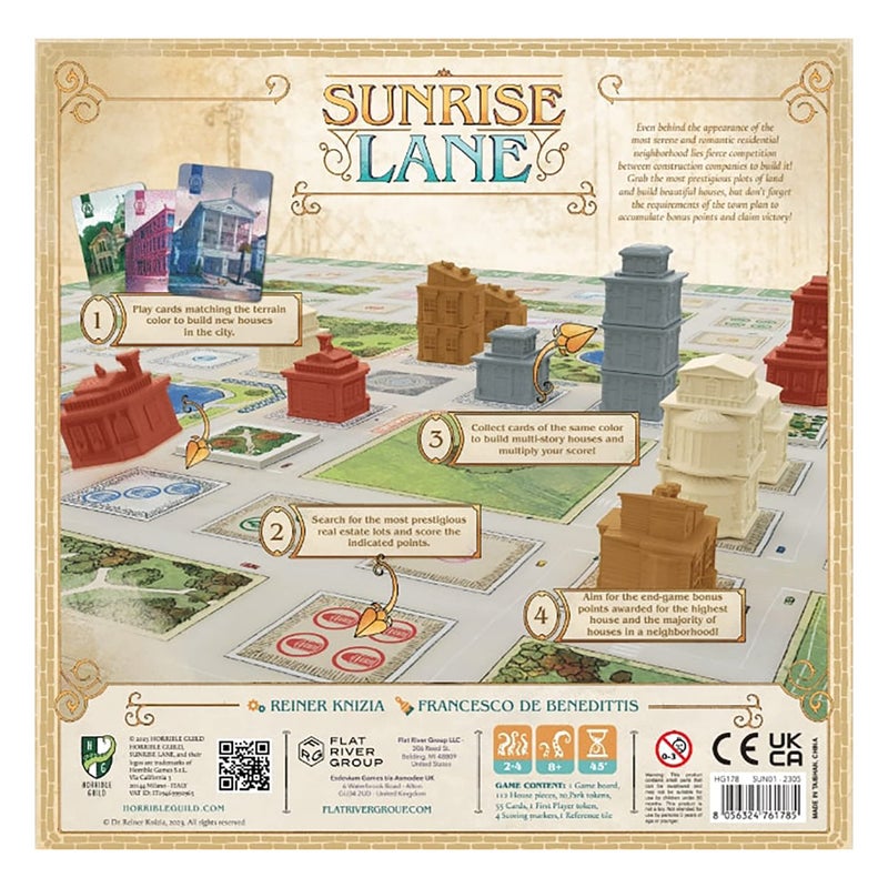 Horrible Guild: Sunrise Lane - Strategy Board Game, Real Estate & Building, 2-4 Players, 45 Mins, Ages 8+ - Image 2