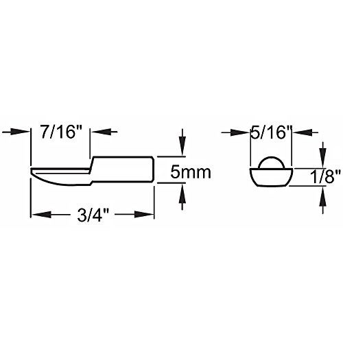 Desunia 5mm "Spoon" Style Cabinet Shelf Support Pegs | Black | Package of 25 - Image 4