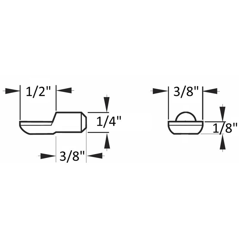Desunia 5mm "Spoon" Style Cabinet Shelf Support Pegs | Black | Package of 25 - Image 3