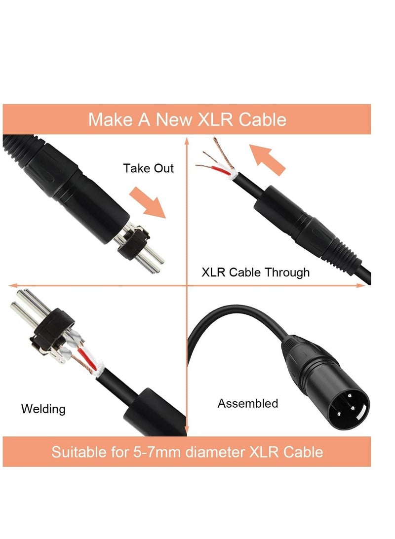 10 PCS XLR Connector, 5 Male and Female Mic Microphone 3 Pins Ultra-Low Noise High Conductivity Audio Socket - Image 5