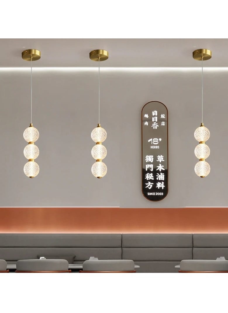 Generic - Modern ceiling chandelier, three-core shape, three lights, 28 watts, size 30 cm - Image 1