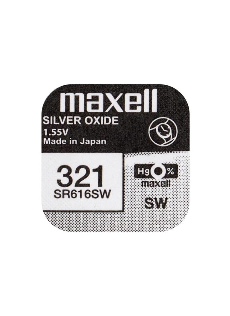 ماكسل 10-Pieces 321 / SR616SW 1.55V Silver Oxide Batteries  - Image 2