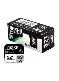 Maxell 10-Pieces 321 / SR616SW 1.55V Silver Oxide Batteries  - Image 1