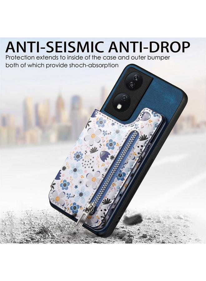 S-TOP Case For Honor 80 SE Retro Painted Zipper Wallet Back Phone Case - Image 3