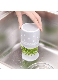 POXEFLIP POXEFLIP Silicone Glass Cleaning Brush Brush Cup with Suction Base Standing Glass Cleaner MugMulticolour  - Image 4