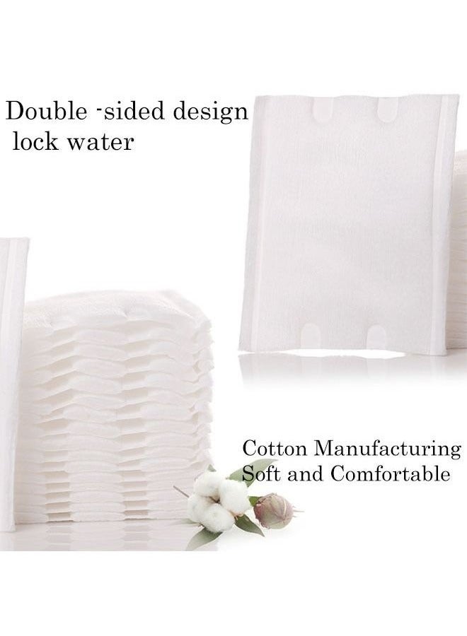 Generic 100 PCS Hypoallergenic Facial Cleansing Squares Cotton Pads, Facial Lip & Eye Makeup Remover Pads, Thickening Pure Cotton Cosmetic Cotton  - Image 5