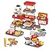 yoliyogo Pretend Play Fast Food Store Toy with Realistic Coffee Machine Card Reader Food Shop Playset with Simulate Hamburger Chips Sandwich etc Play Money Checkout Game for Kids - Image 2