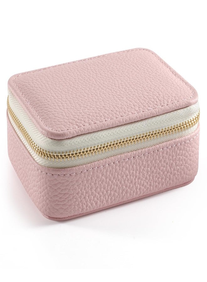 NGVRC Genuine Leather Travel Pill Organizer Box Case 1 Times a Day for Purse for Women, Cute Medicine Pill Holder Containers for Vitamin Small Weekly Daily 7 Day Am Pm Pill Organizer(Pink) - Image 2