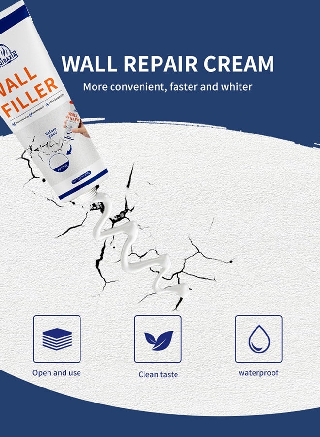 Drywall Repair Kit, Spackle Wall Repair, Wall Repair Patch Kit to Fill The Holes, Walls Putty Hole Repair Quick and Easy Solution, Sandpaper, Drywall Patches with Scraper - Image 4