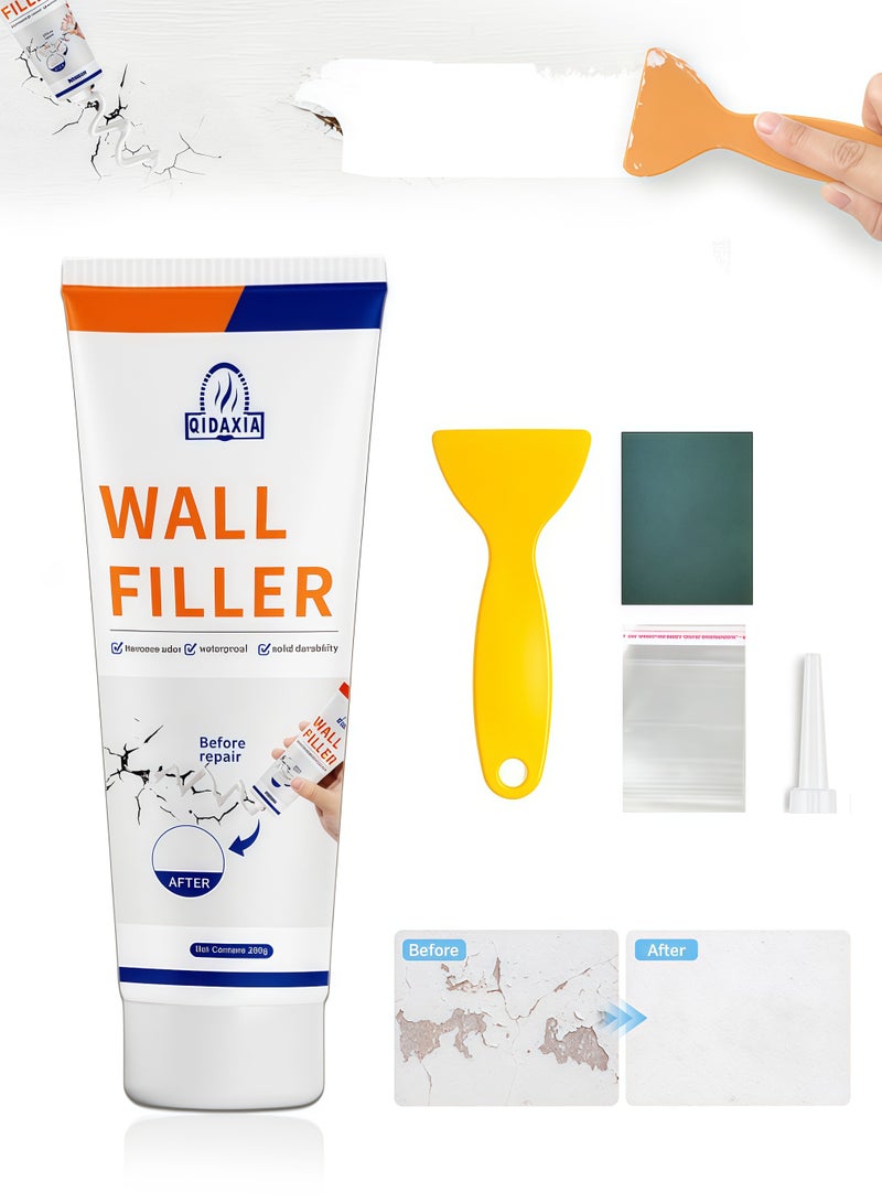 Drywall Repair Kit, Spackle Wall Repair, Wall Repair Patch Kit to Fill The Holes, Walls Putty Hole Repair Quick and Easy Solution, Sandpaper, Drywall Patches with Scraper - Image 1