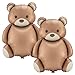 Simgoing 12 Pcs 21x35 Big Brown Bear Balloons Matte Cartoon Bear Foil Birthday Balloons for Home Decor Jungle Animal Farm Safari Zoo Woodland Themed Party Baby Shower Decoration Supplies Classic - Image 2