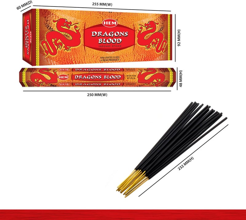 HEM Dragons Blood Incense Sticks - 120 Sticks Box for Relaxation and Stress Relief - Image 3