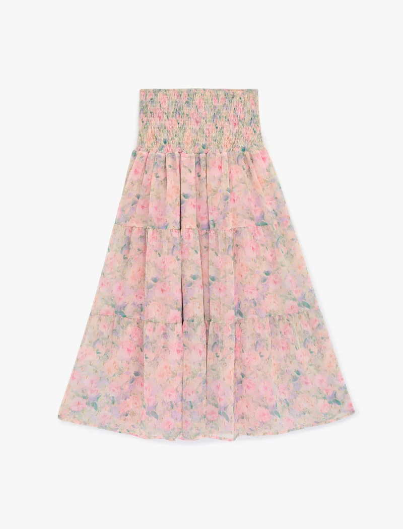 Koton  Printed Elastic Waist Skirt for Women | Best Price UAE