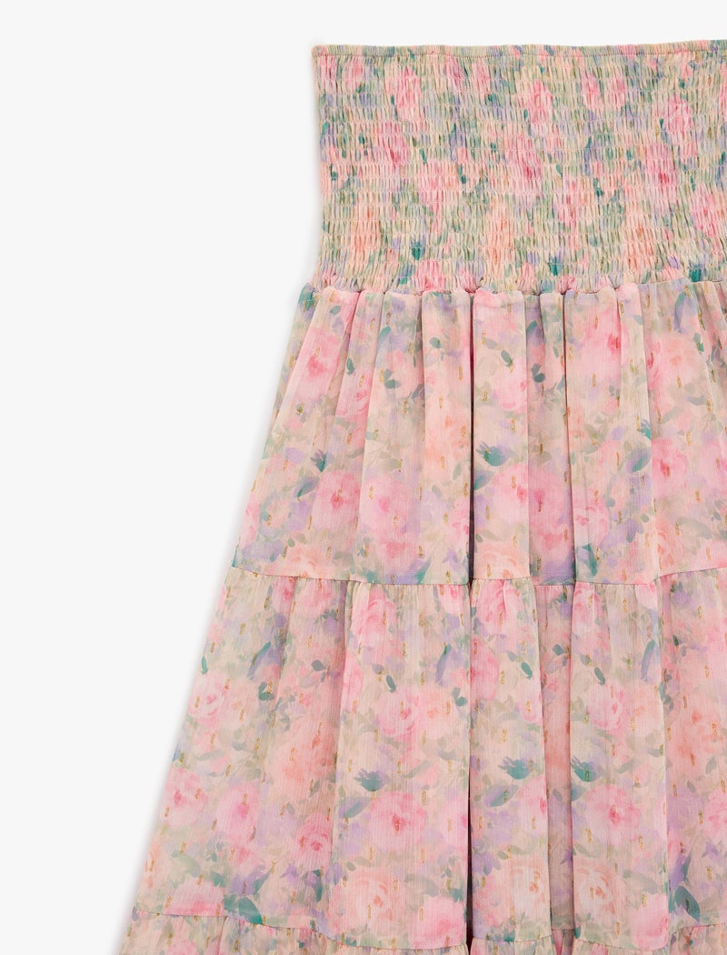 KOTON Printed Elastic Waist Skirt - Image 5