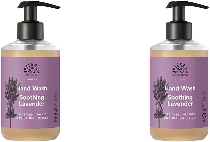 Urtekram Hand Wash All skin types Soothing Lavender 300 ml Vegan Organic Natural Origin Pack of 2