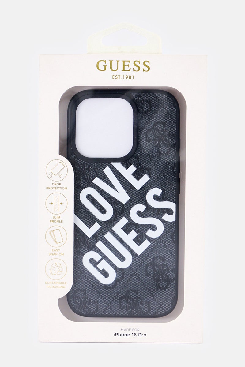 GUESS iPhone 16 Pro Brand Logo Protective Case, Black - Image 2