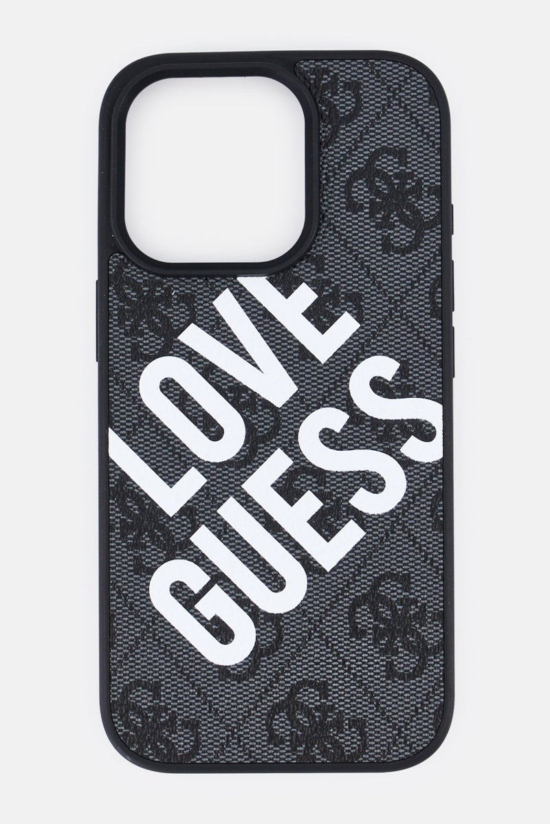 GUESS iPhone 16 Pro Brand Logo Protective Case, Black - Image 1
