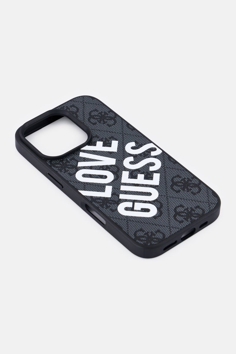 GUESS iPhone 16 Pro Brand Logo Protective Case, Black - Image 4