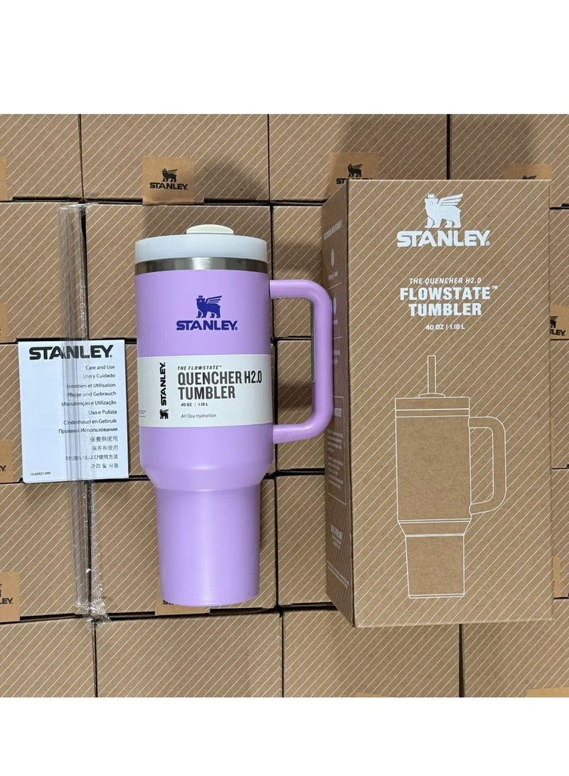 Stanley Quencher H2.0 FlowState Stainless Steel Vacuum Insulated Tumbler with Lid and Straw for Water, Iced Tea or Coffee, Smoothie and More, 40 oz - Image 2