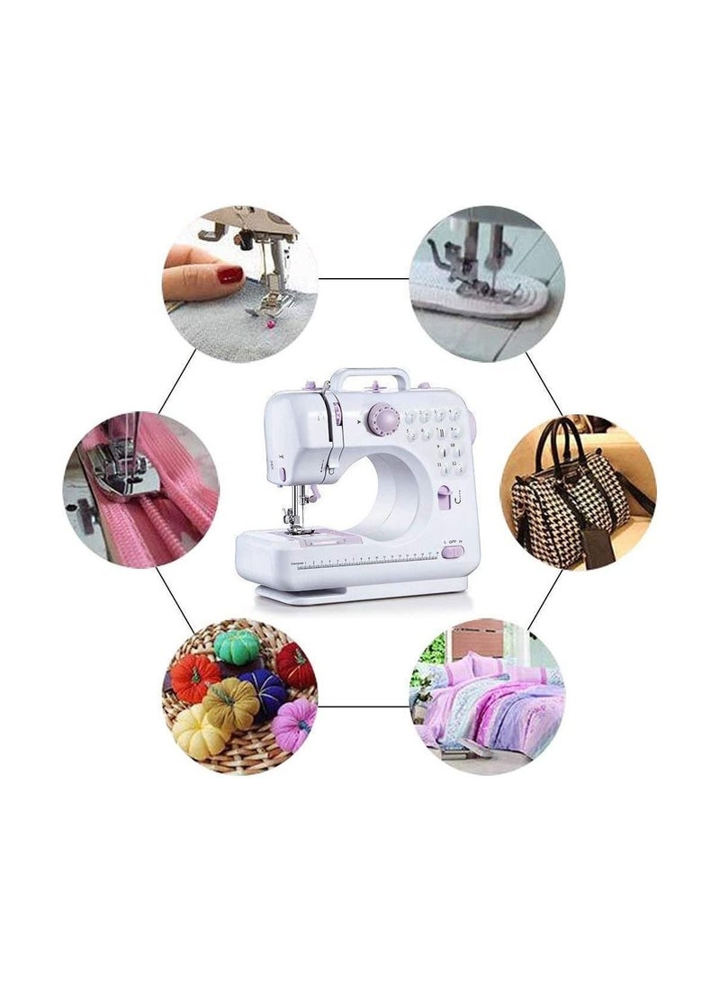 Portable Multi-Functional household Crafting Mending Mini mini Sewing Machine,12 Stitches 2 Speed Heavy Duty Sew Machine Handheld Quilting Embroidery Overclock Quick Sewing Machine  - Image 1