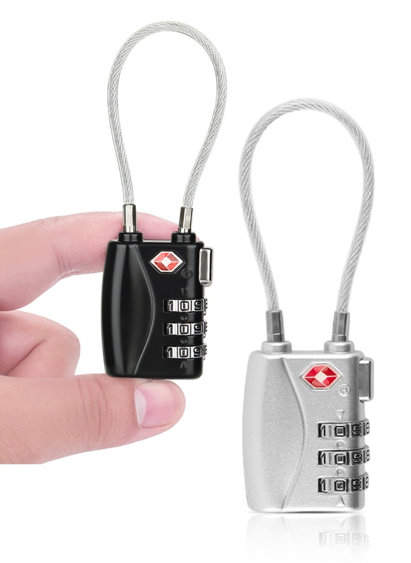 URbazaar - TSA Accepted Luggage Combination Locks, 2 Pack Combination Padlock Codes with Alloy Body for Travel Bag, Suit Case, Lockers, Gym, Bike Locks - Image 1