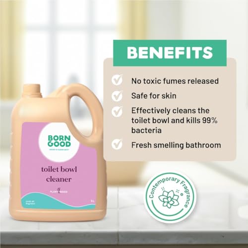 Born Good Industrial Grade Plant Based Toilet Cleaner, Biodegradable, Arctic Air Fragrance, Non-Toxic And Eco-Friendly - 5Ltr - Image 2