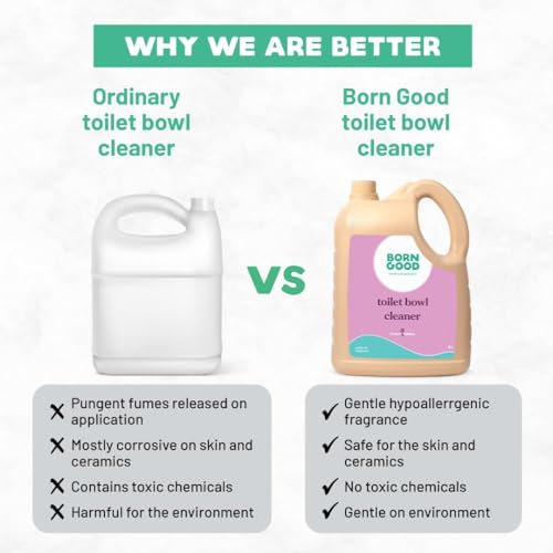 Born Good Industrial Grade Plant Based Toilet Cleaner, Biodegradable, Arctic Air Fragrance, Non-Toxic And Eco-Friendly - 5Ltr - Image 4