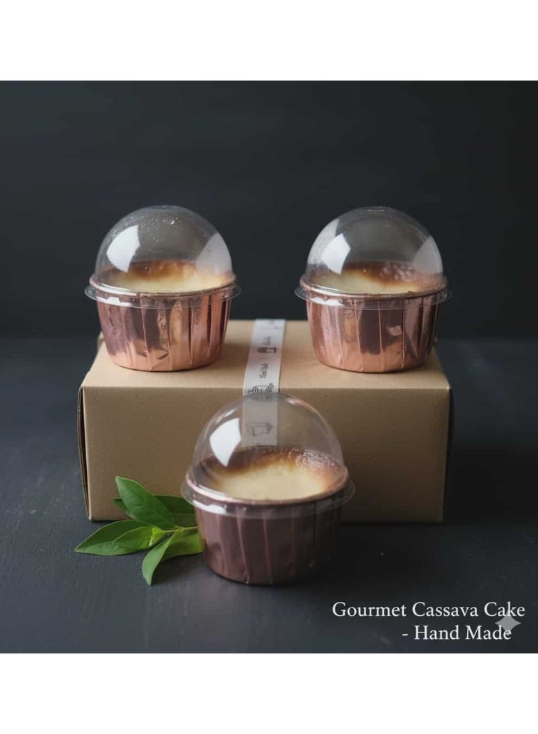 Annajm Gifts Muffin Cups 50 pcs with Clear Dome Lid - Pink - Image 3