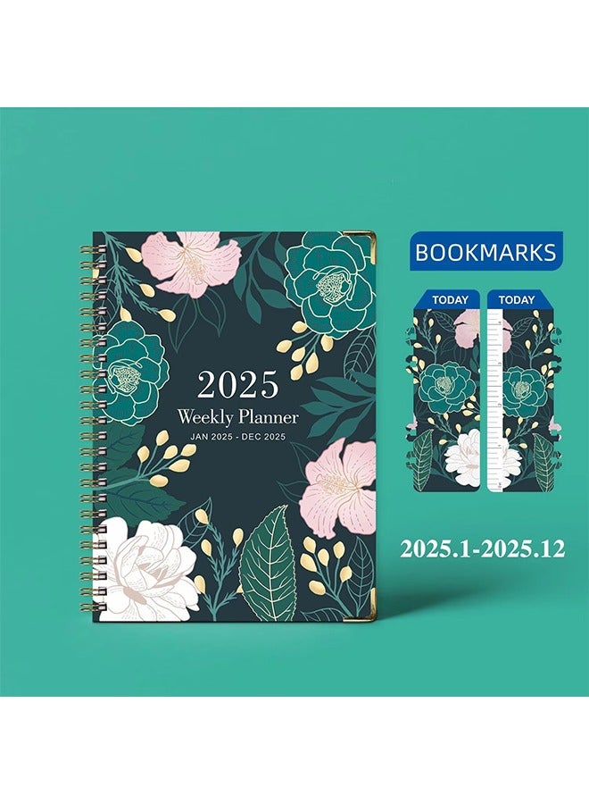 Generic Bview Art 2025 Weekly Planner English A5 Agenda PLANNER Coil Notebook  - Image 1