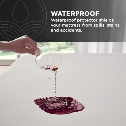 Tempur-Pedic Protect Waterproof Mattress Protector, Twin XL, White - Image 3