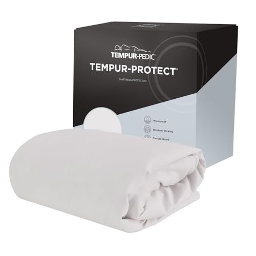 Tempur-Pedic Protect Waterproof Mattress Protector, Twin XL, White - Image 1